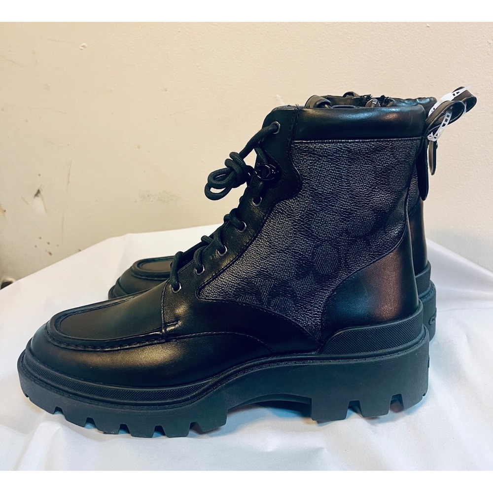 Coach Men's Connor Zip Boot 🔥 Size 10D NEW No Box Coach Logo Boots